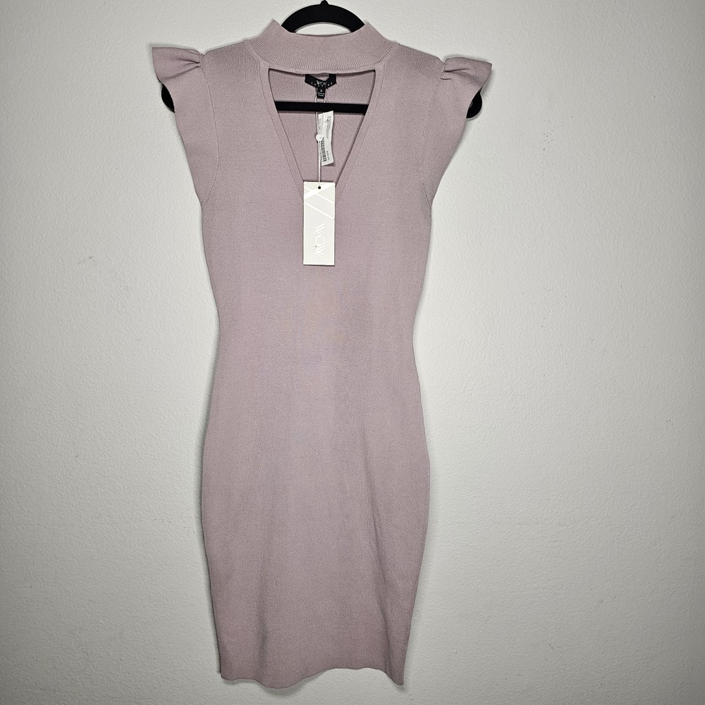 WOW Couture‎ Womens Small Dust Gray Off Shoulder Bodycon BA Dress Cocktail Party